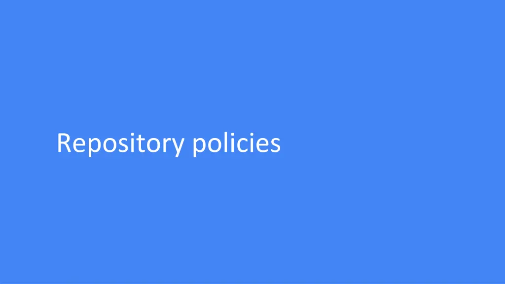 repository policies
