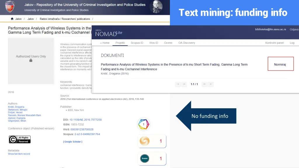 text mining funding info