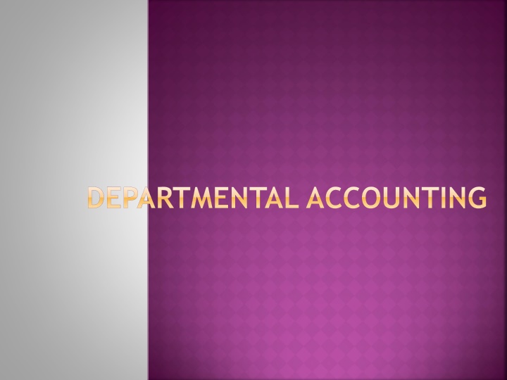 departmental accounting