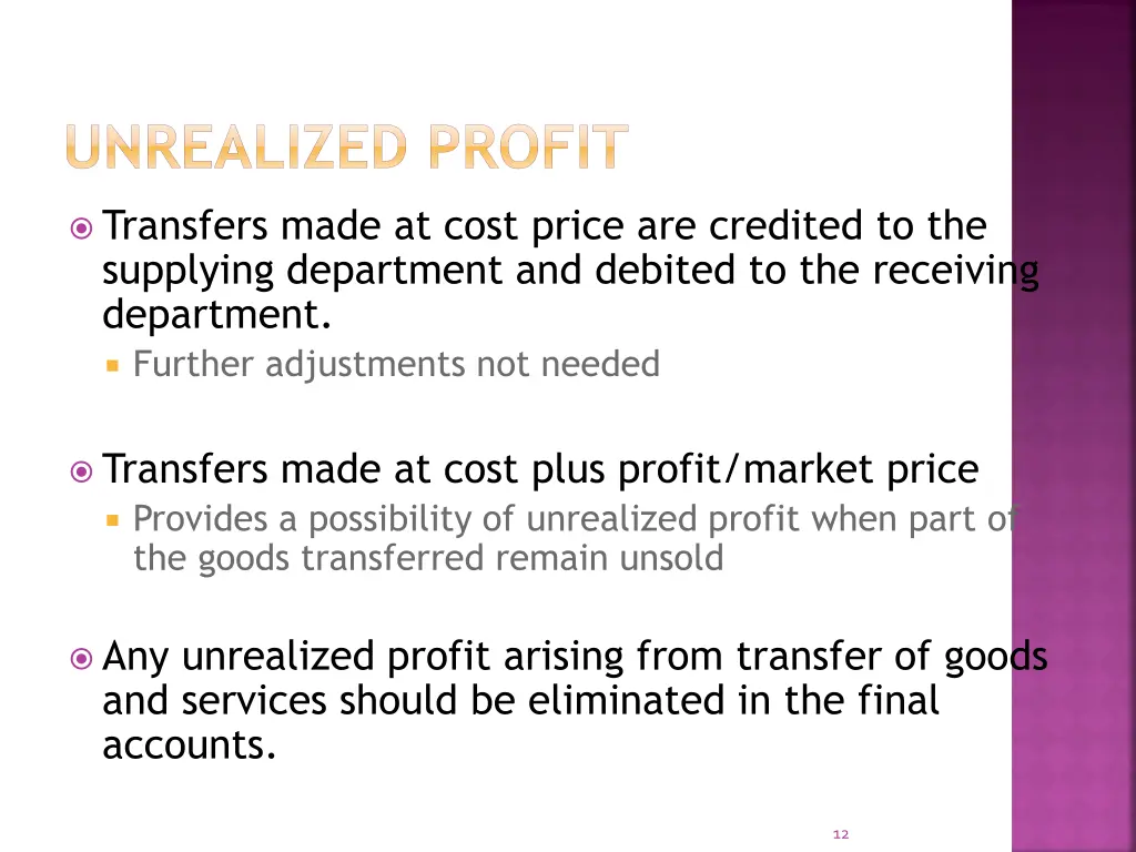 unrealized profit