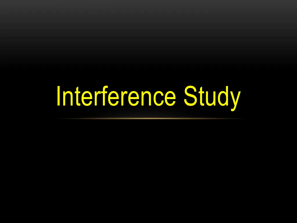 interference study