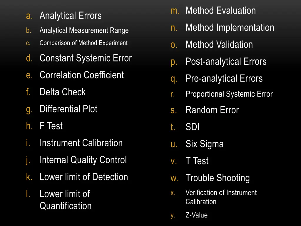 m method evaluation