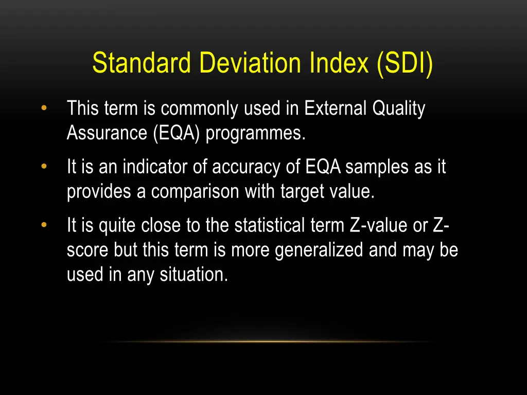 standard deviation index sdi