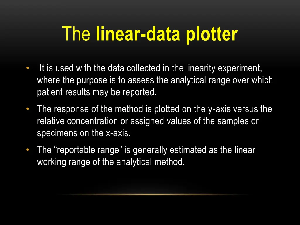 the linear data plotter