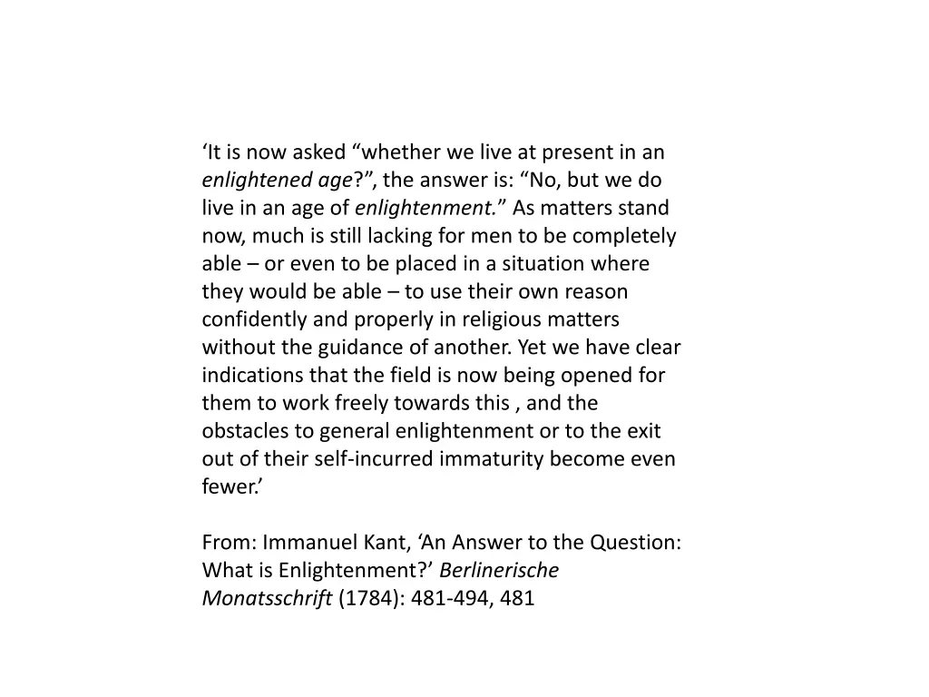 it is now asked whether we live at present