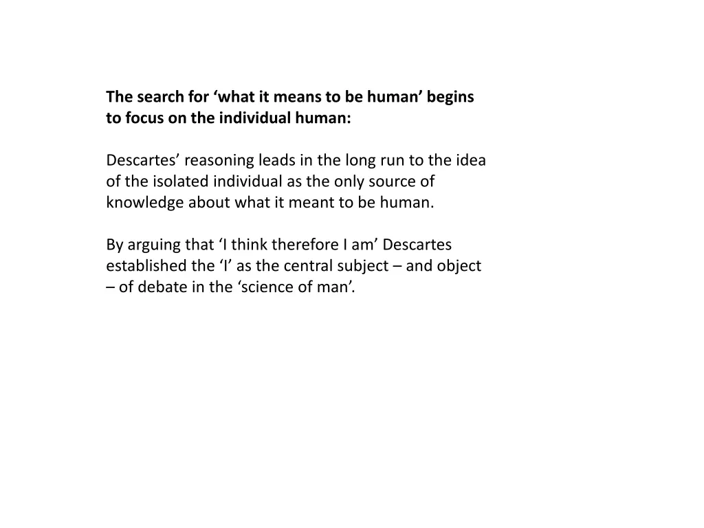 the s earch for what it means to be human begins