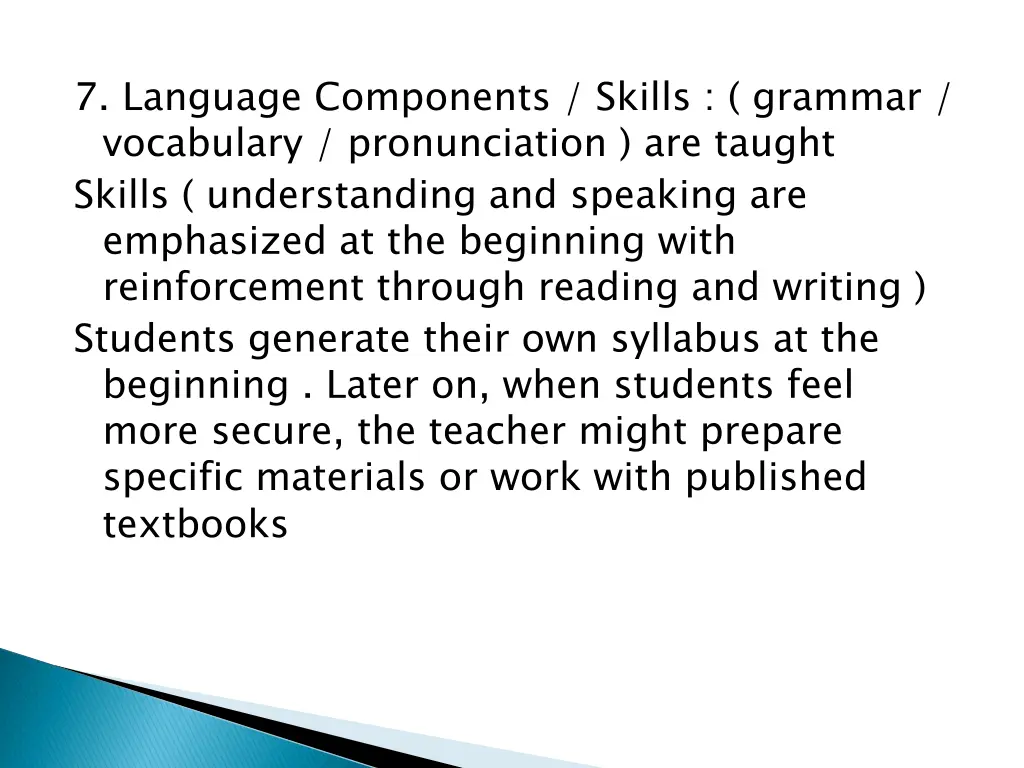 7 language components skills grammar vocabulary
