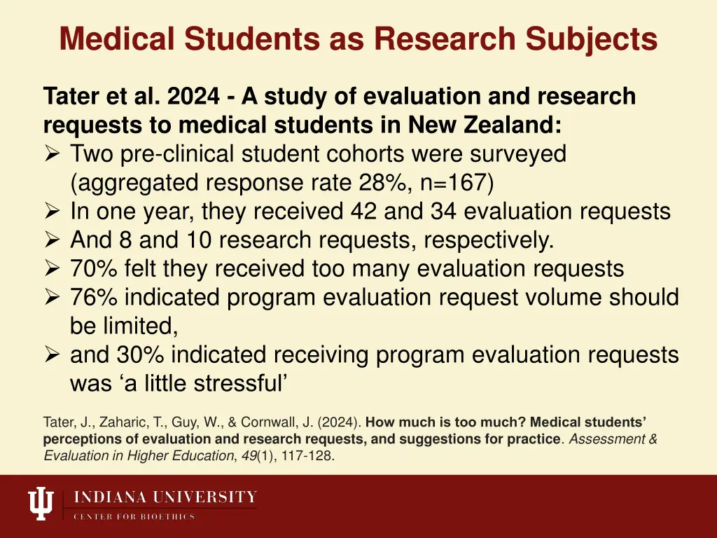 medical students as research subjects 1