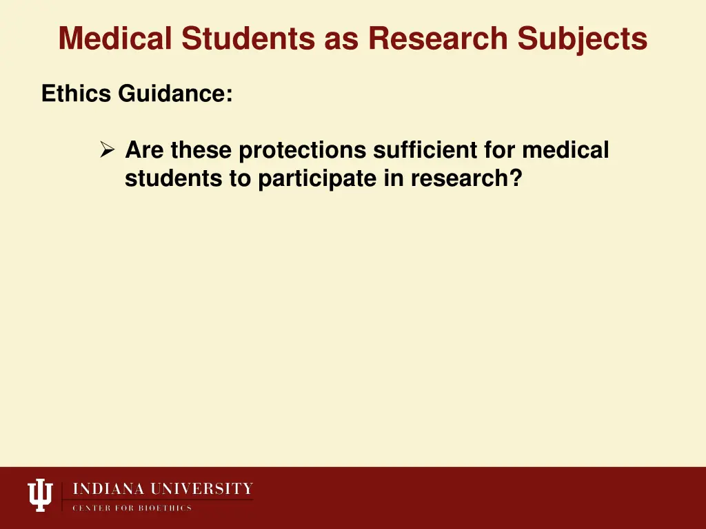 medical students as research subjects 13