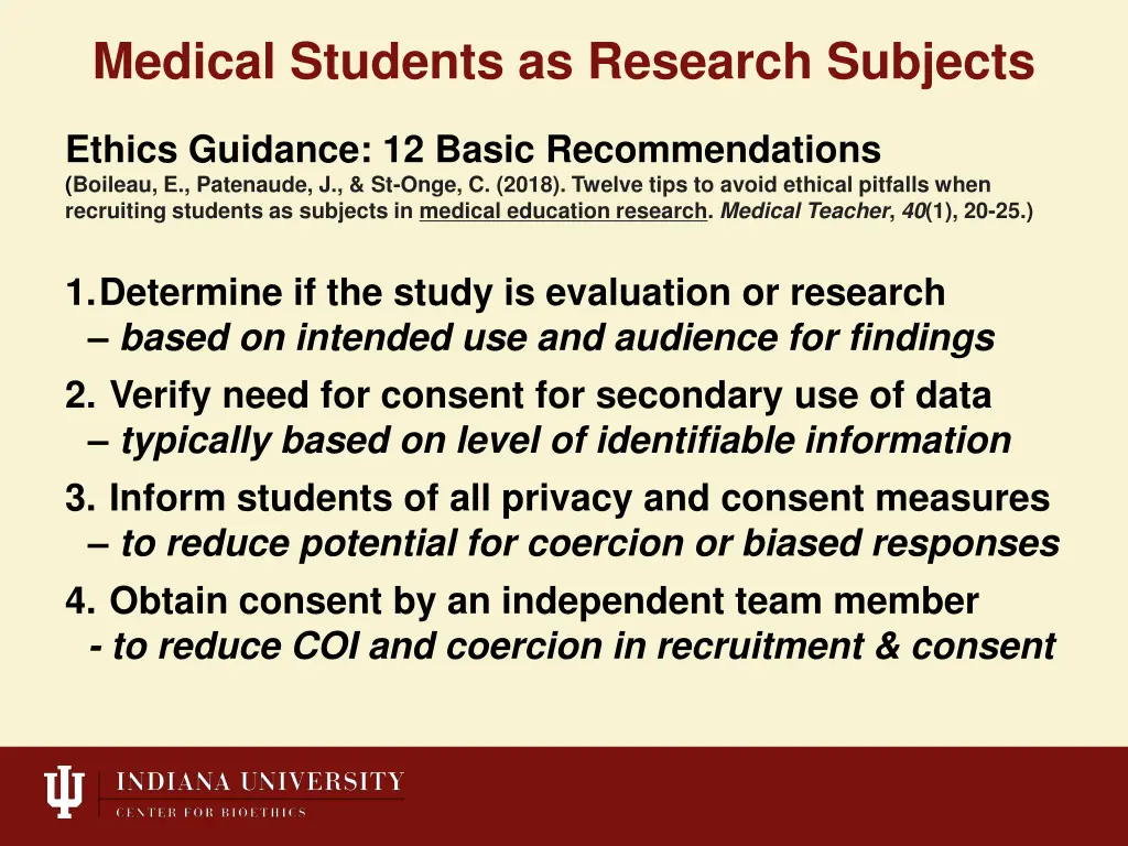 medical students as research subjects 14