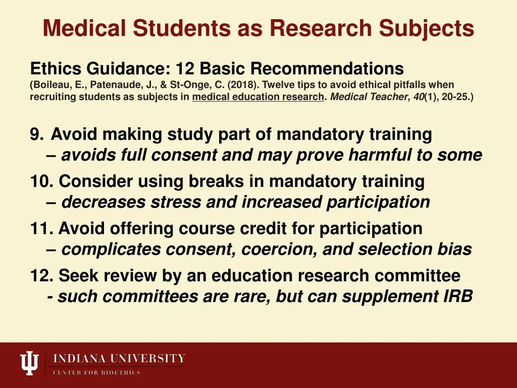 medical students as research subjects 16