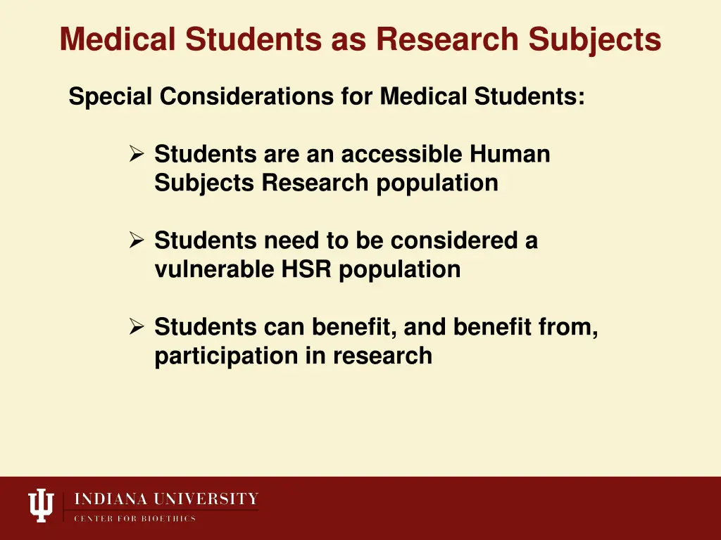 medical students as research subjects 4