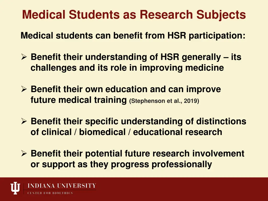 medical students as research subjects 7