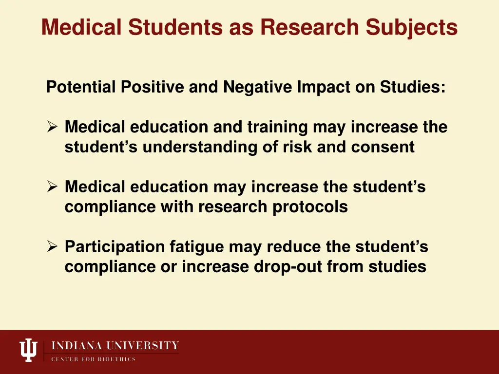 medical students as research subjects 8