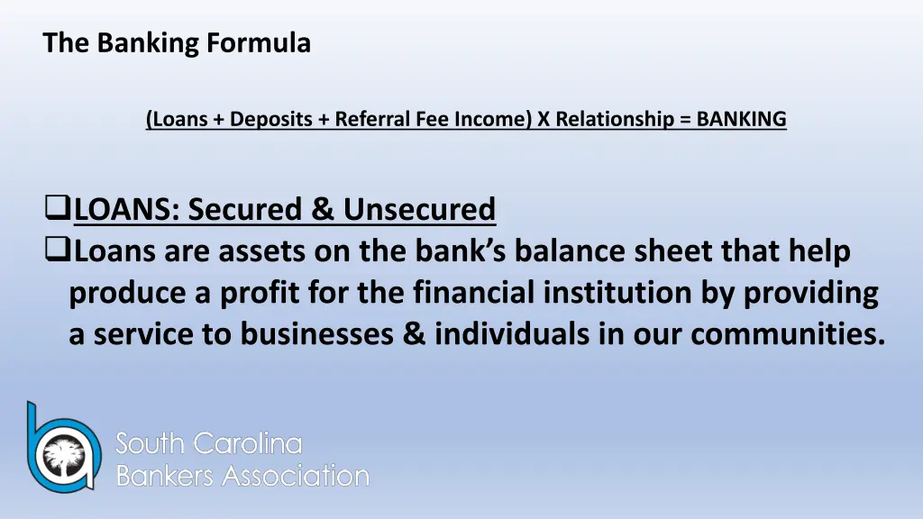 the banking formula 3