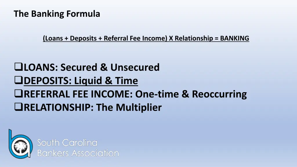 the banking formula 7