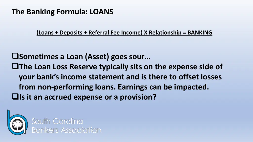 the banking formula loans 1