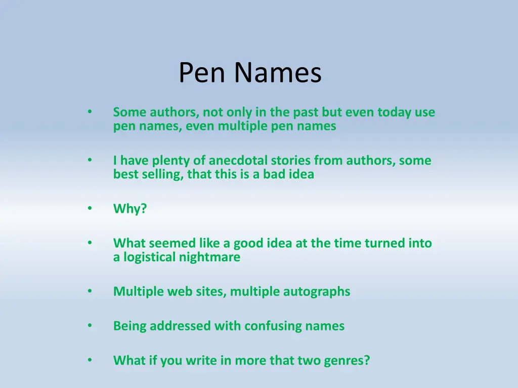 pen names