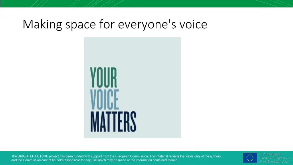 making space for everyone s voice