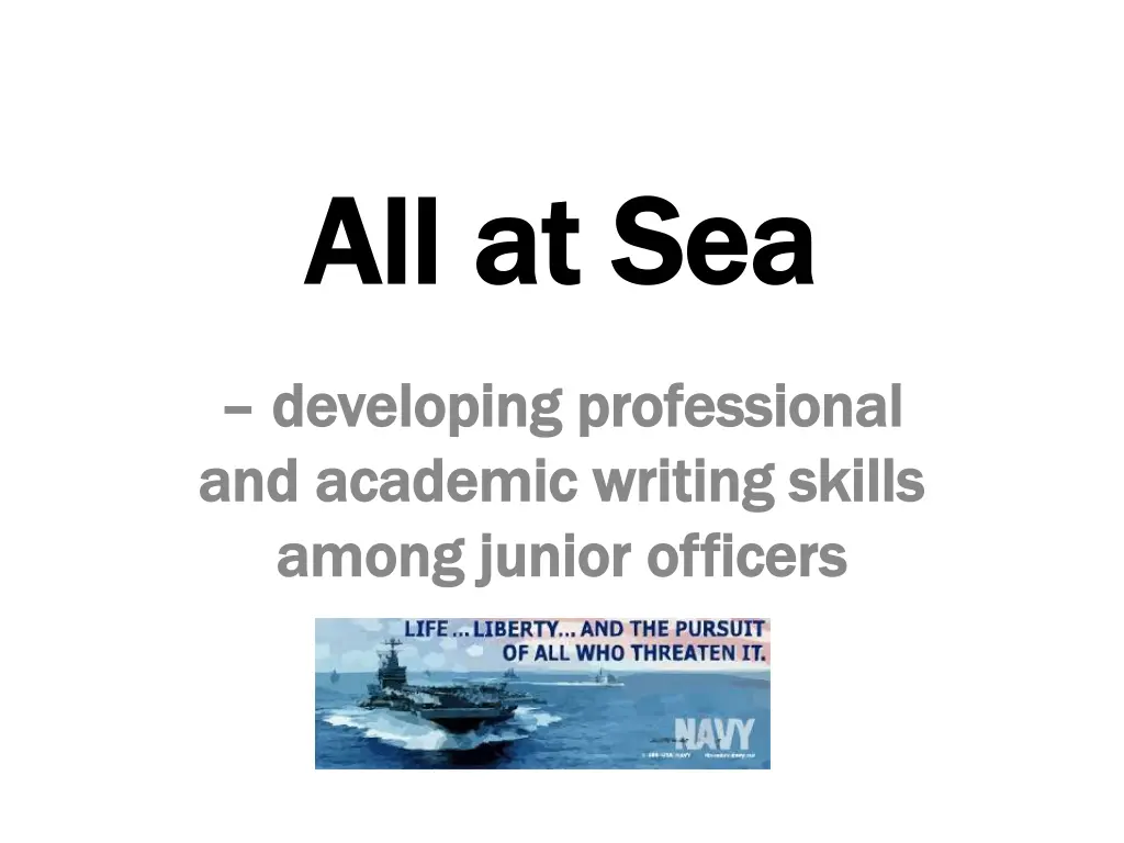 all at all at sea