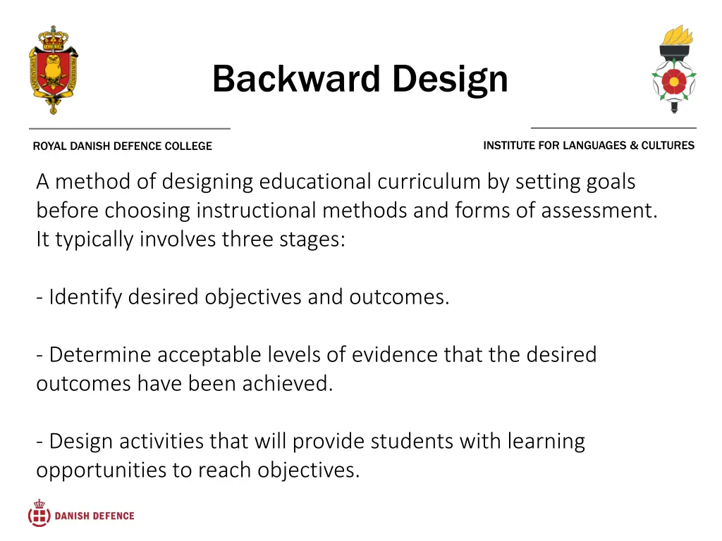 backward design