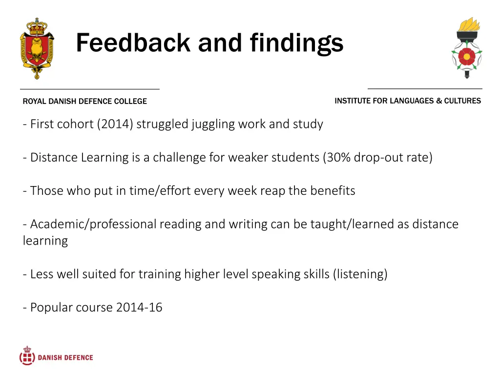 feedback and findings