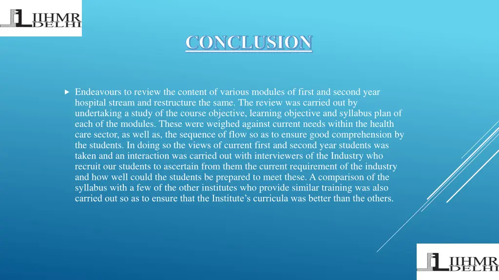 conclusion