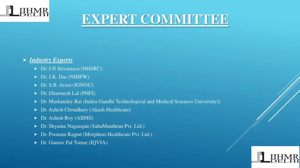 expert committee