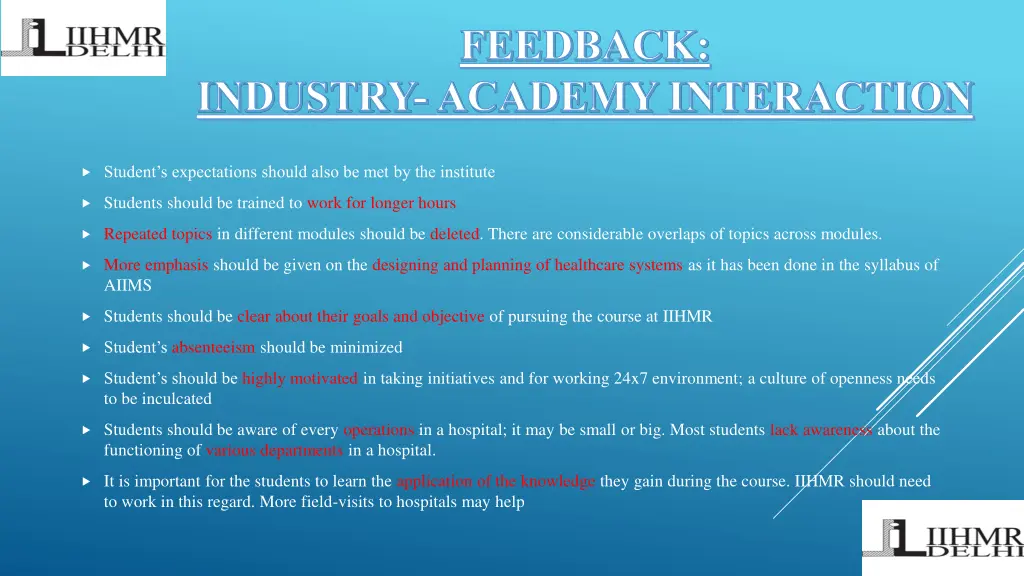 feedback industry academy interaction 1