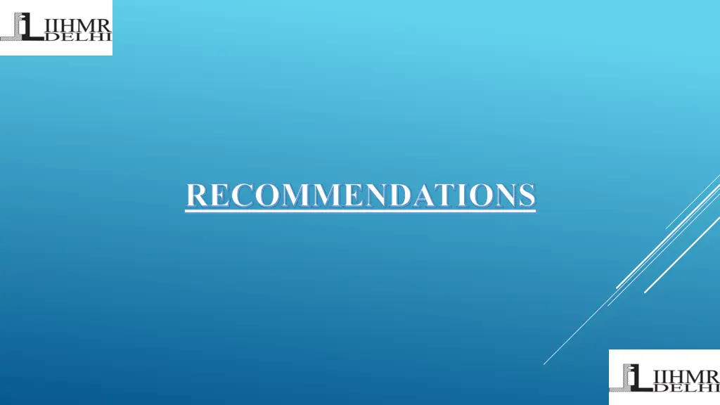 recommendations