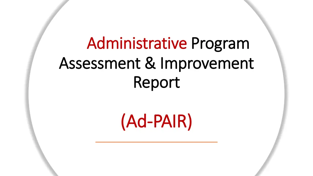 administrative administrative program assessment