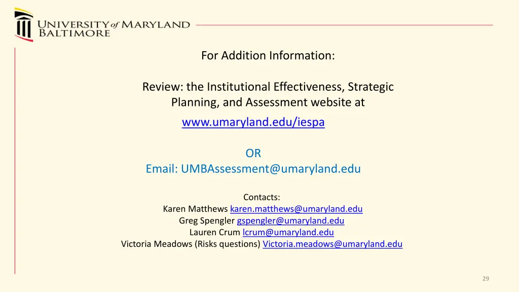 for addition information