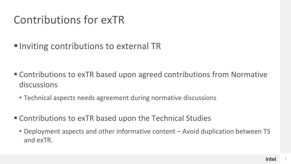 contributions for extr