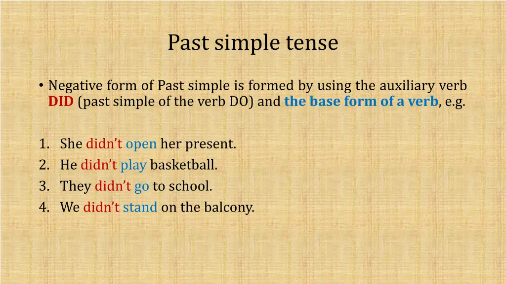 past simple tense 2