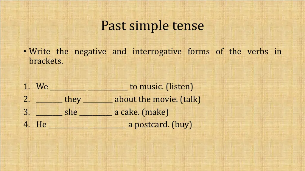 past simple tense 4