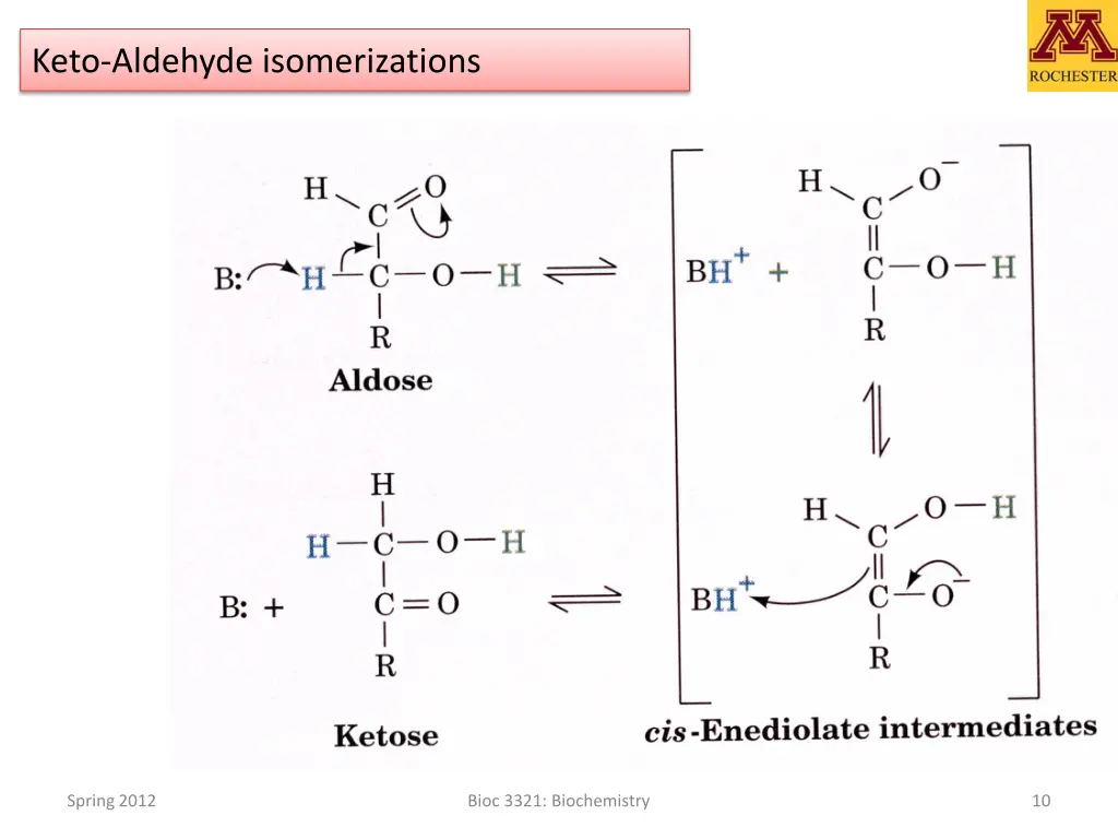 keto aldehyde isomerizations