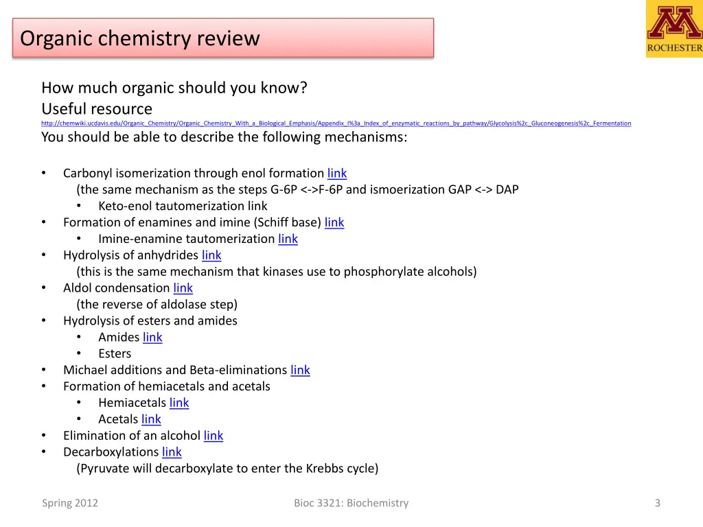 organic chemistry review