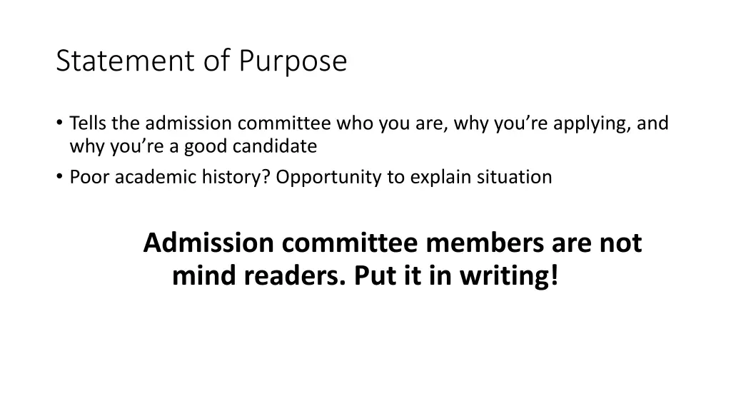 statement of purpose