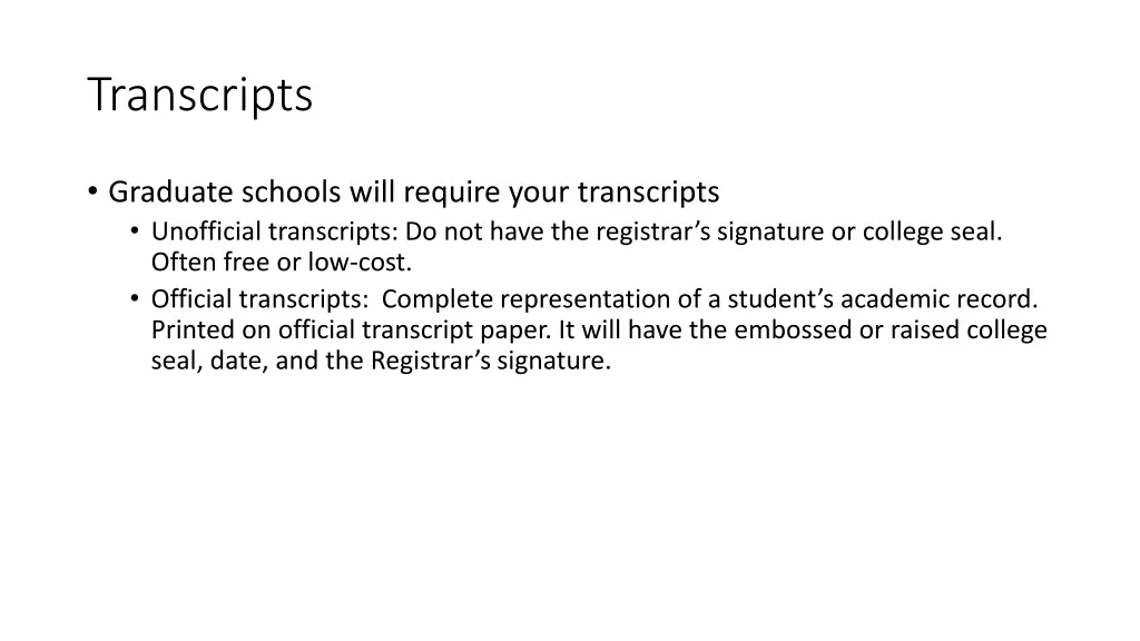 transcripts