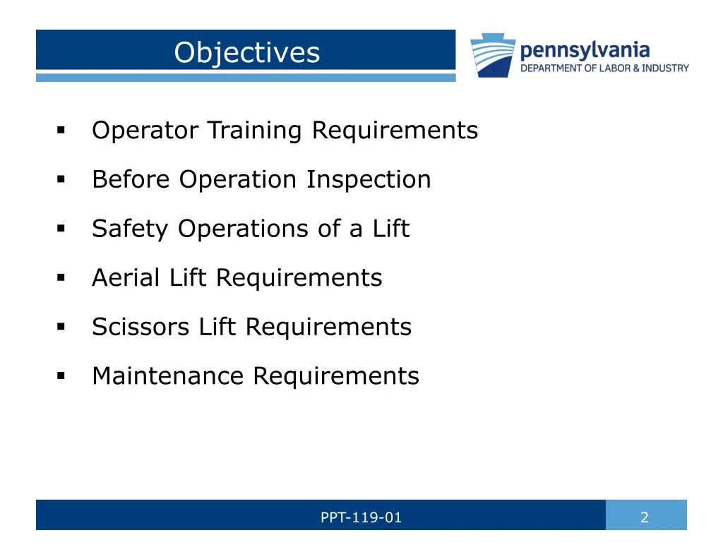 objectives