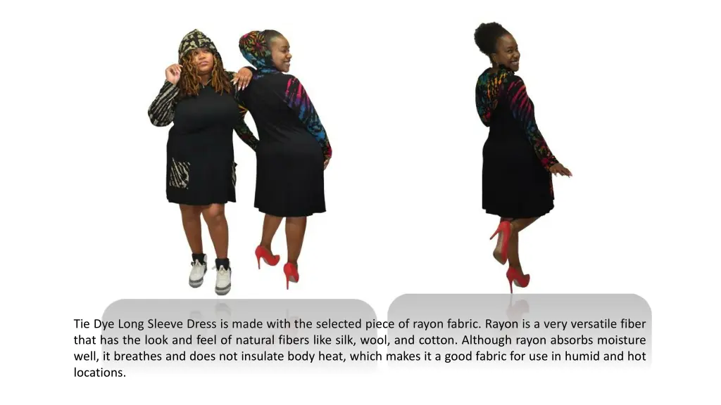 tie dye long sleeve dress is made with