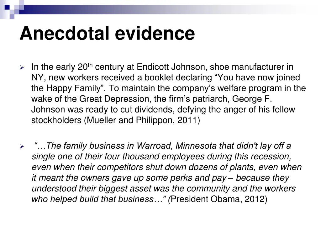 anecdotal evidence