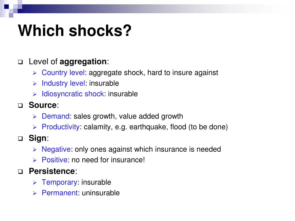 which shocks