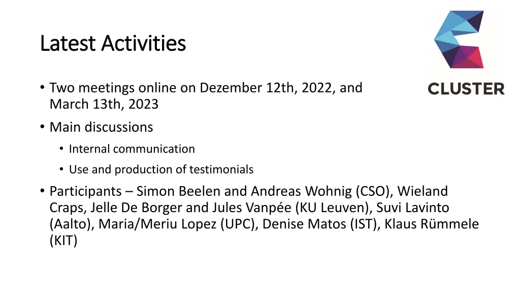 latest latest activities activities