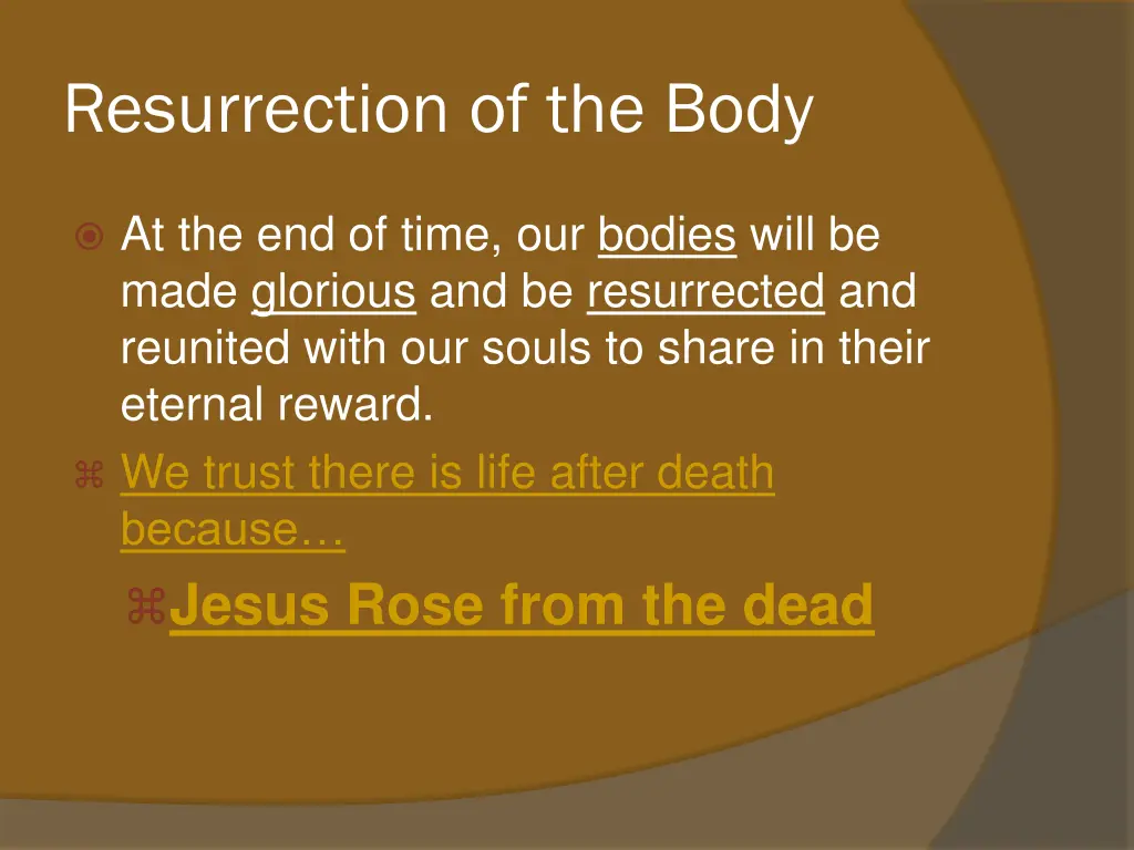 resurrection of the body
