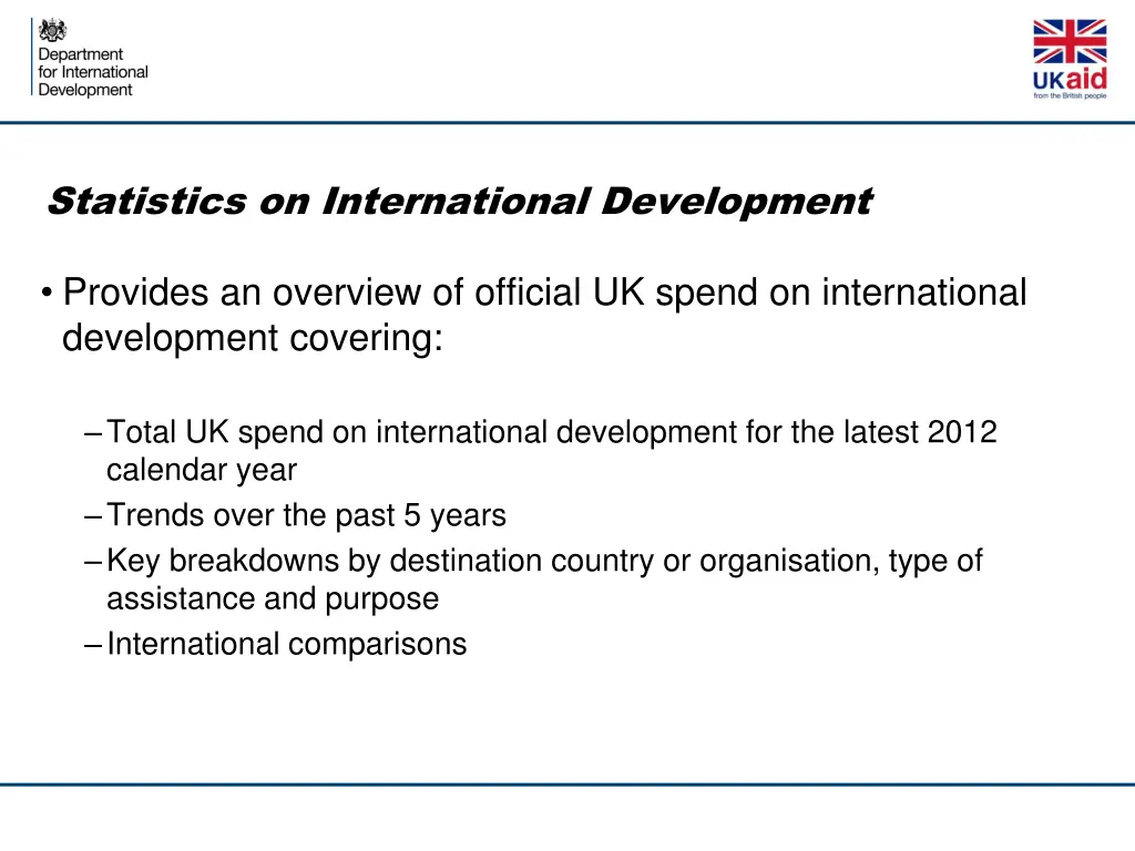 statistics on international development
