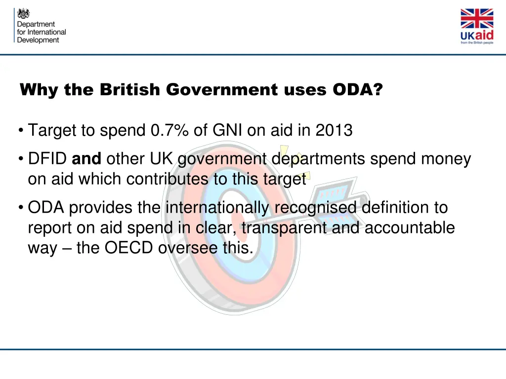 why the british government uses oda