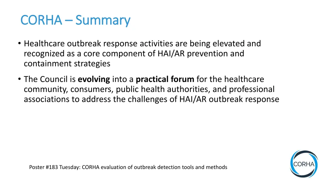 corha corha summary