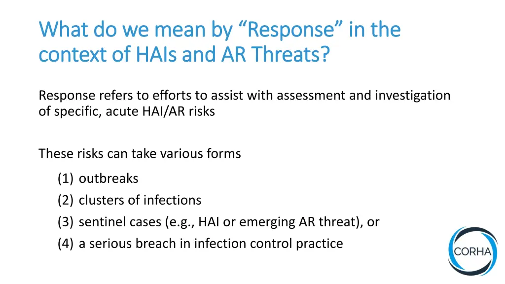 what do we mean by response in the what