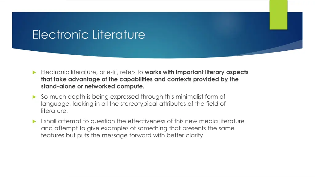 electronic literature
